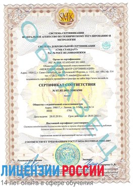 Образец сертификата соответствия Ядрин Сертификат OHSAS 18001